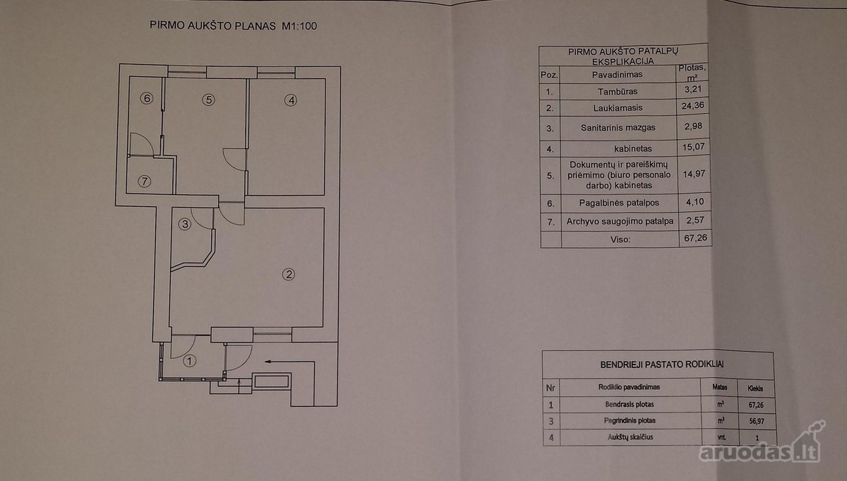 Išnuomojamos 67,26 m² komercinės patalpos - nuotraukos Nr. 12