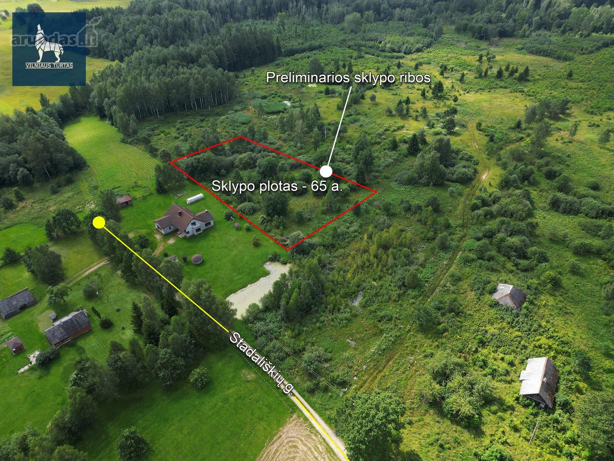 Parduodamas 64,99 arų ploto, namų valdos