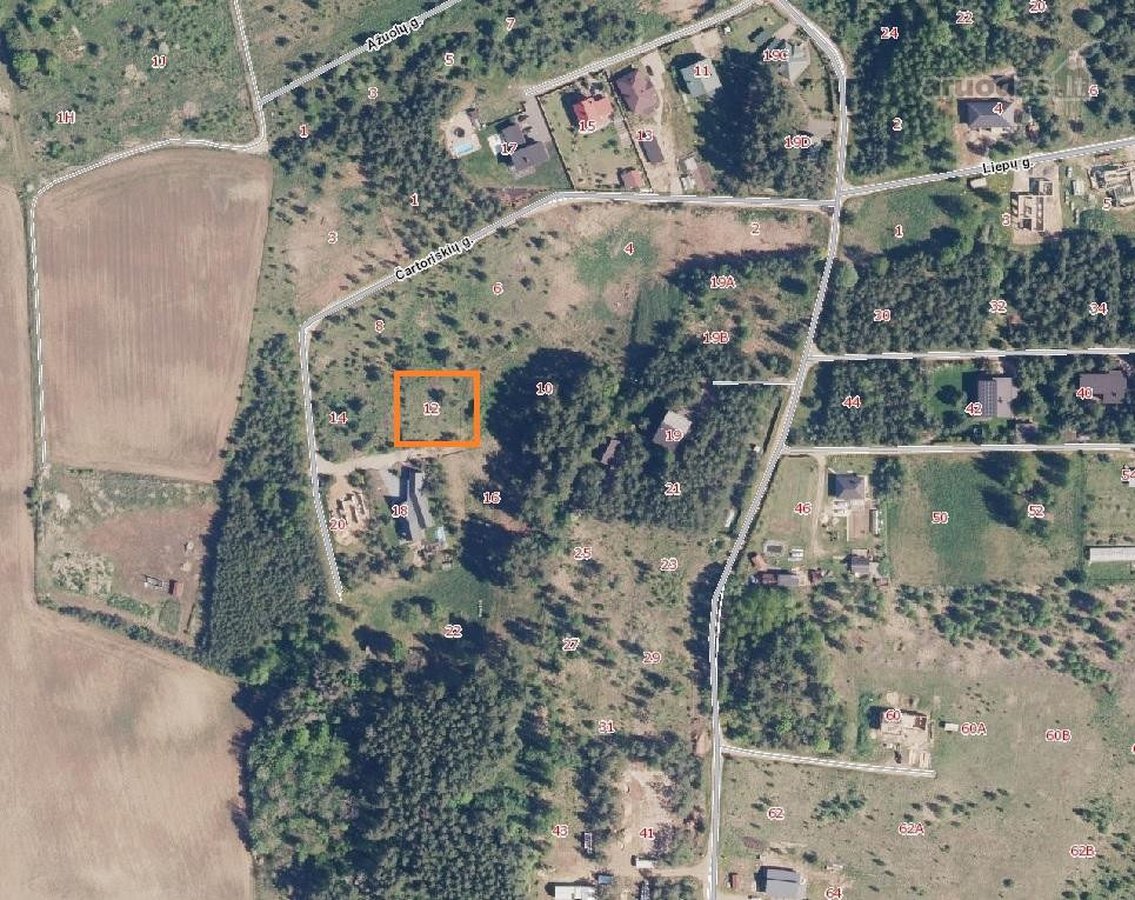 Parduodamas pušų apsuptyje labai gražus