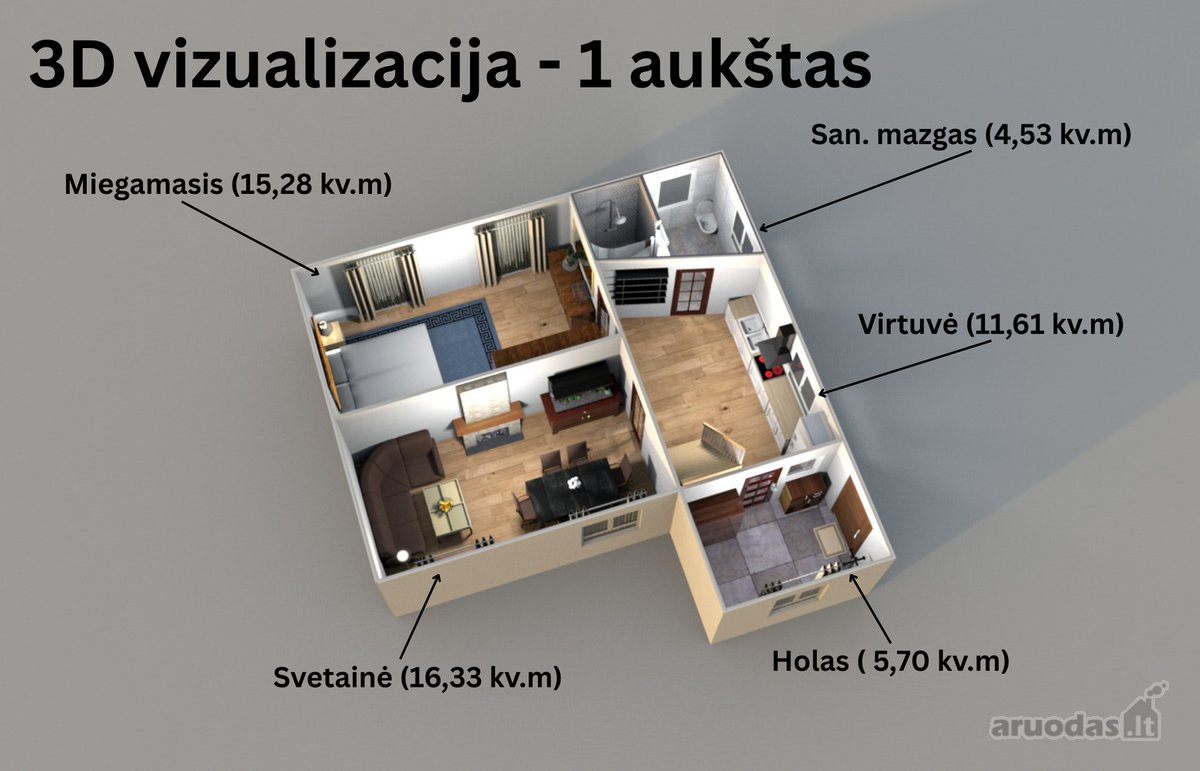Šernų miške parduodama istorinė sodyba su 21 - nuotraukos Nr. 21