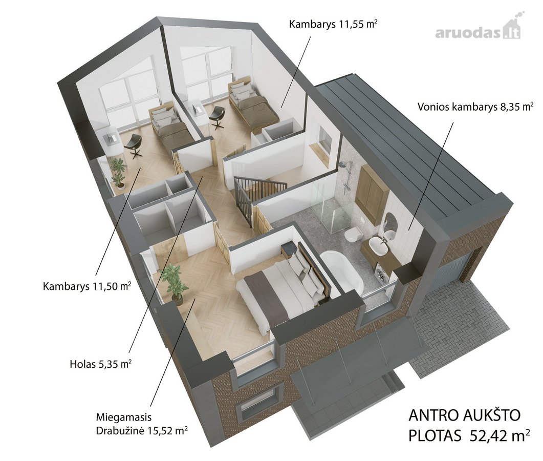Parduodamas A++ Klasės Įrengtas Naujas Namas - nuotraukos Nr. 35