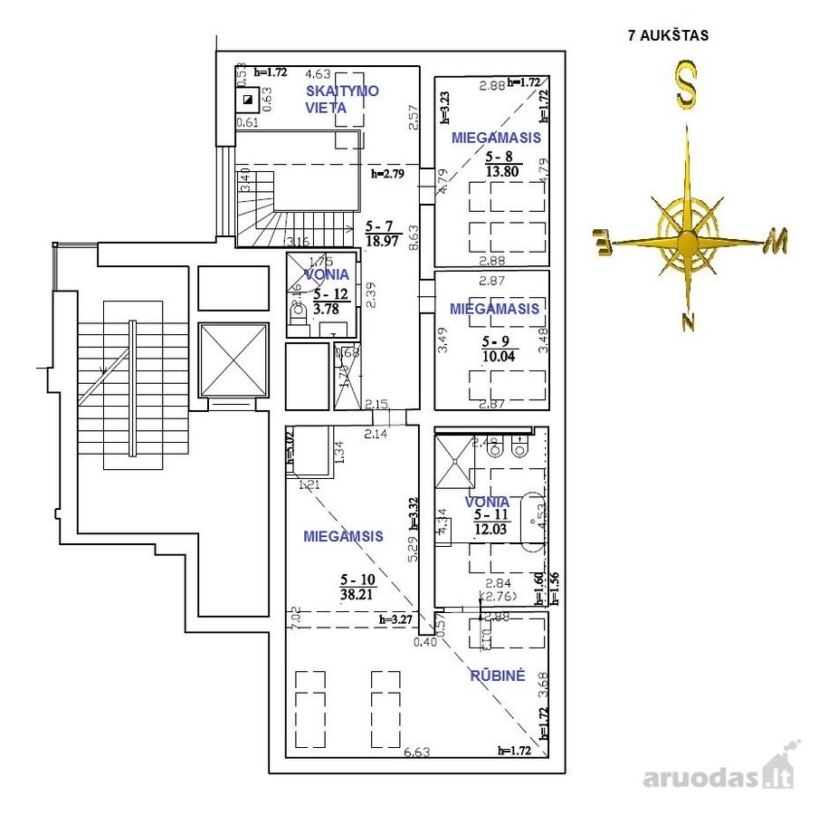 Parduodami Išskirtiniai 236 m2 Apartamentai - nuotraukos Nr. 6