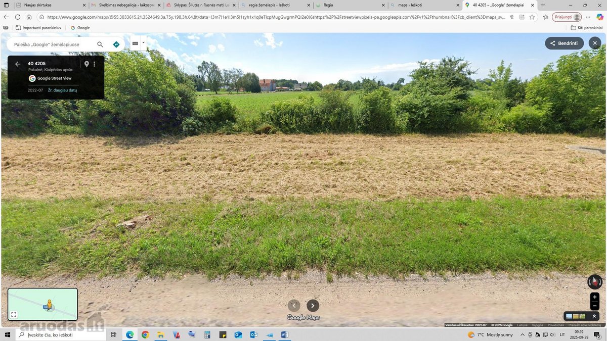 Rusnėje, puikioje vietoje žemės sklypas. - nuotraukos Nr. 5