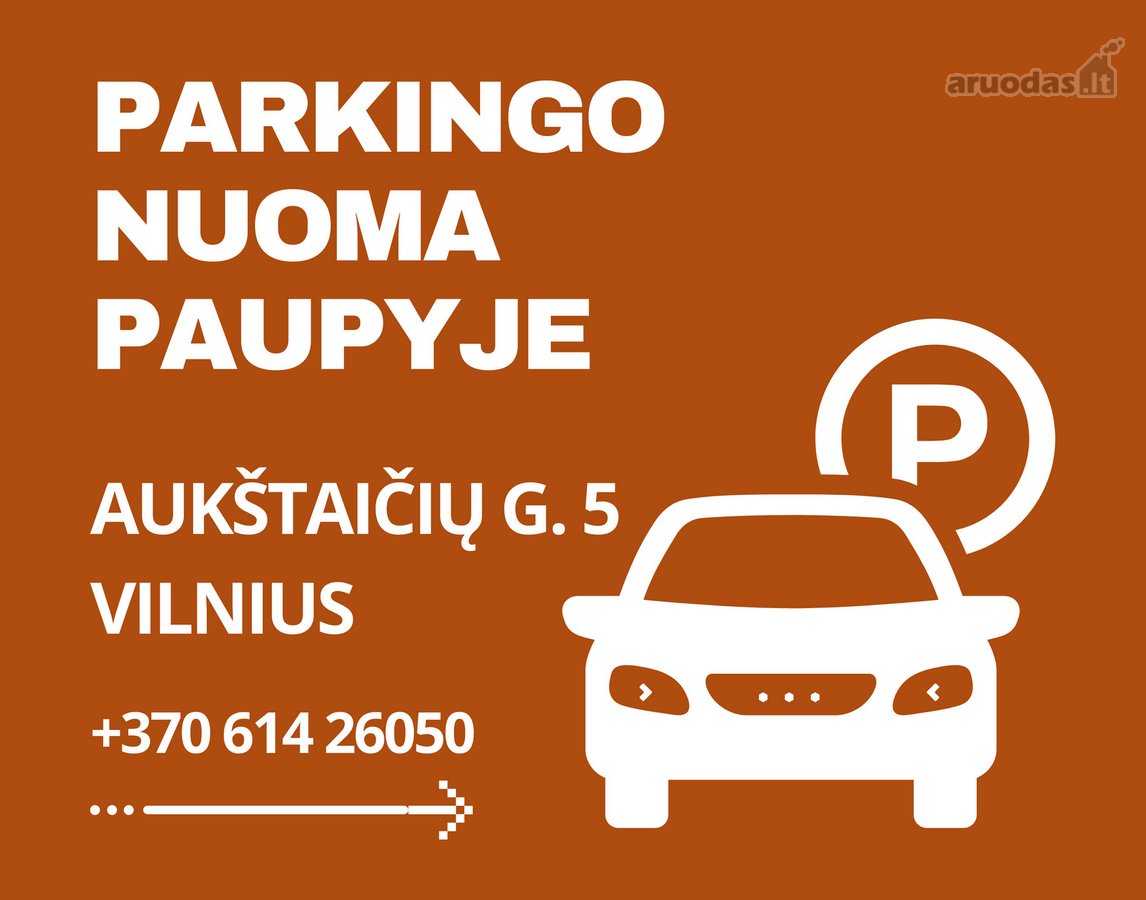 Nuomojama automobilių parkavimo vieta
