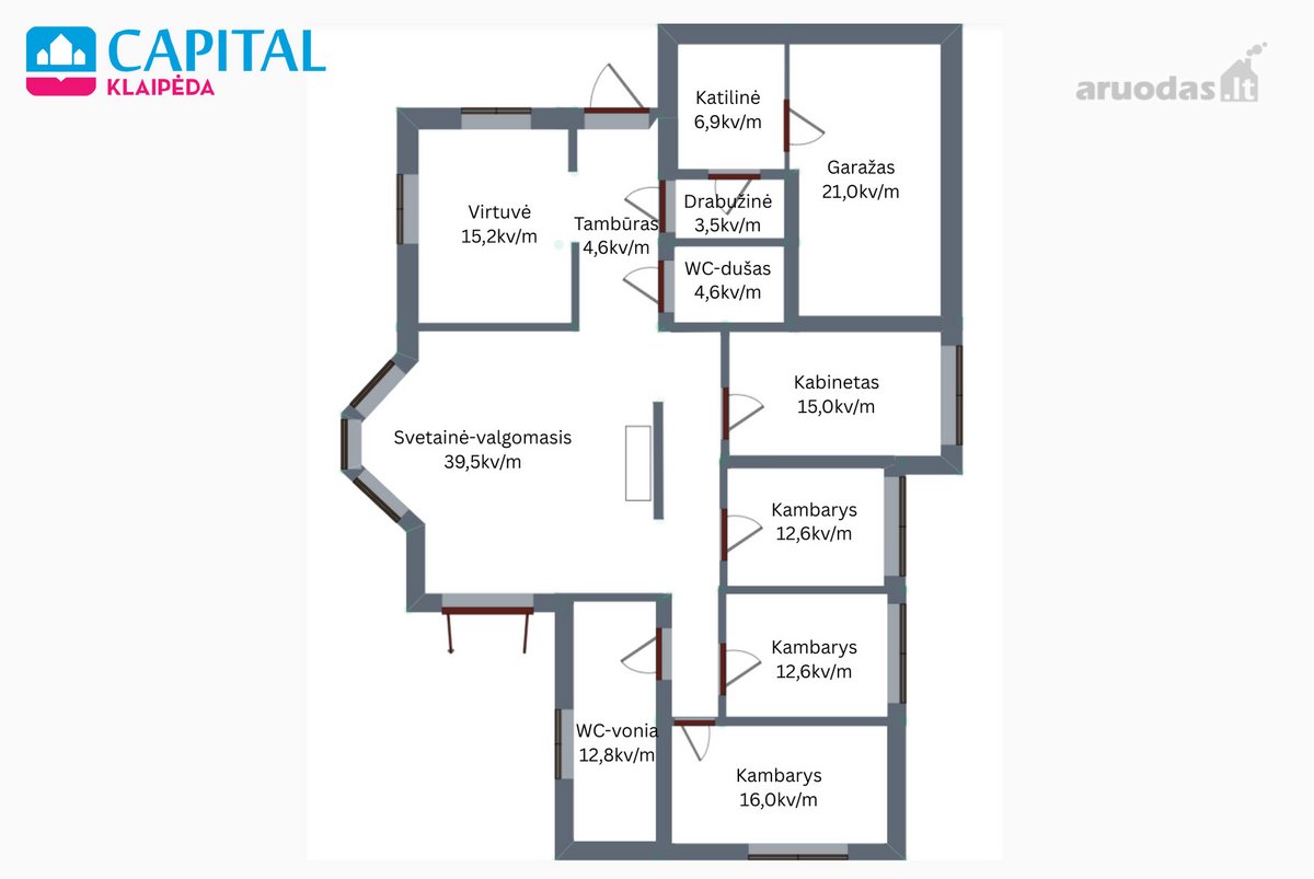 Parduodamas Puikiai Išplanuotas Vieno Aukšto - nuotraukos Nr. 36