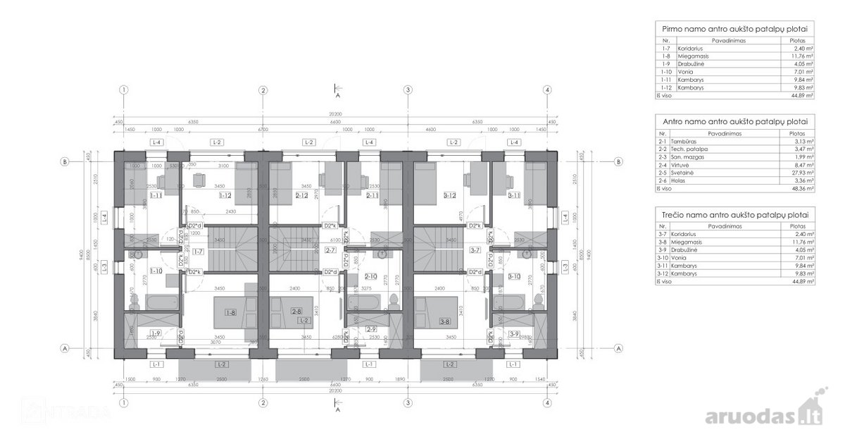Septynių kotedžų projektas „Žaros vilos“, Palanga - nuotraukos Nr. 48