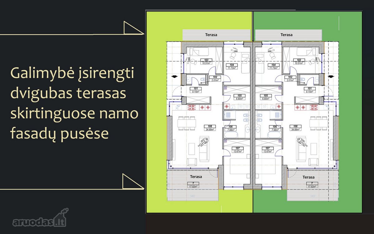 * Naujas A++ Sublokuotų Namų Projektas - nuotraukos Nr. 22