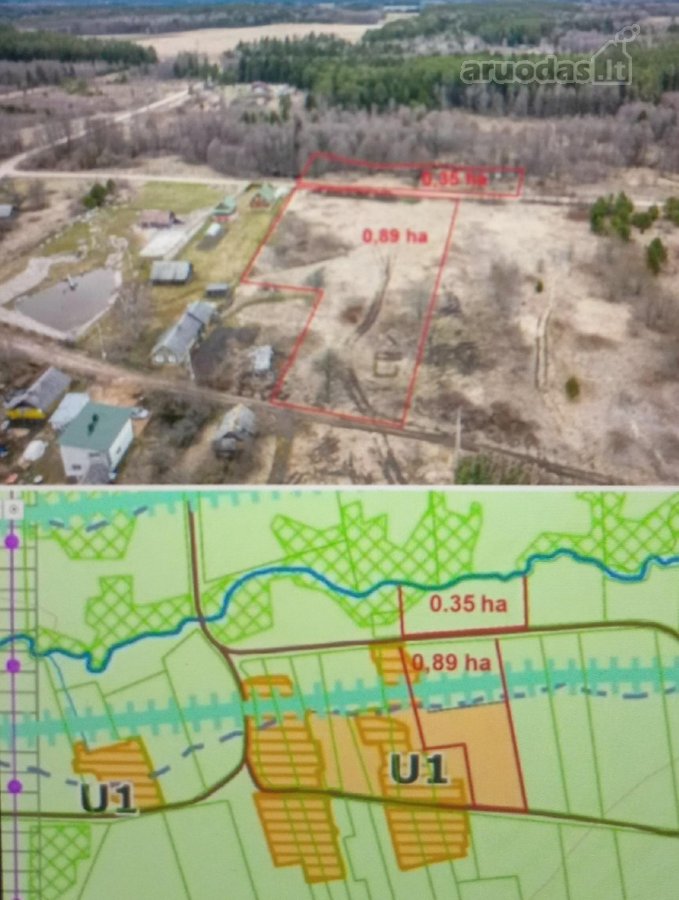 Parduodamas žemės sklypas (0,89a) vilniaus r