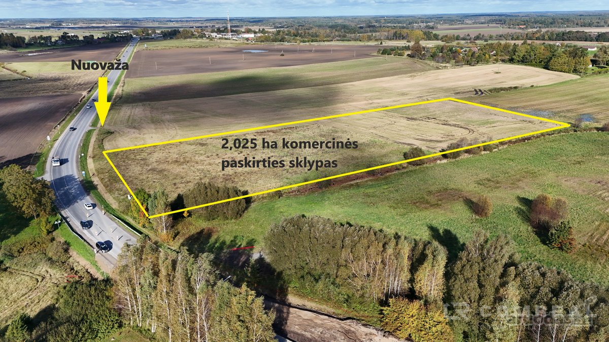 Parduodamas Komercinės Paskirties Sklypas Su