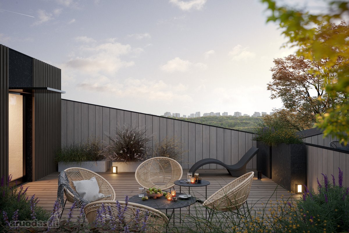 Penthouse 7 k. butas per 2 aukštus su panorama  - nuotraukos Nr. 23