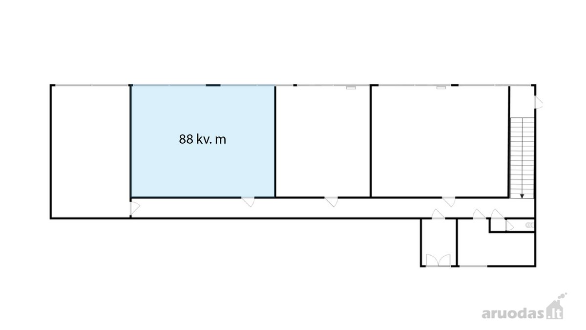 Siūlome nuomai 88 kv. m dydžio komercines - nuotraukos Nr. 12