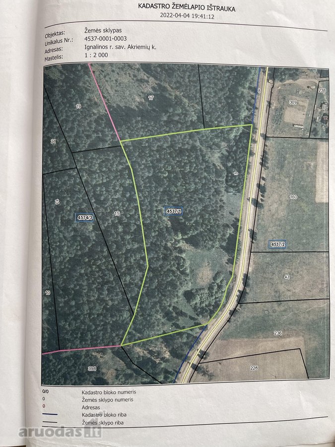 Parduodamas 5.5ha žemės sklypas, 3.7ha yra - nuotraukos Nr. 2
