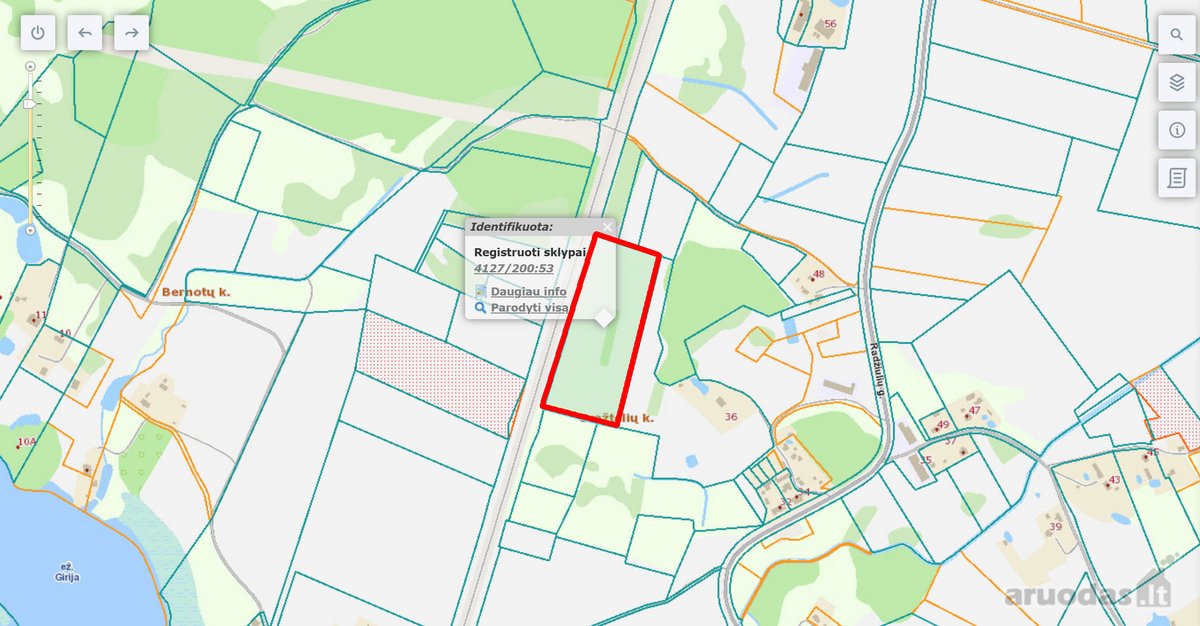 Parduodamas 2,8666ha žemės ūkio paskirties