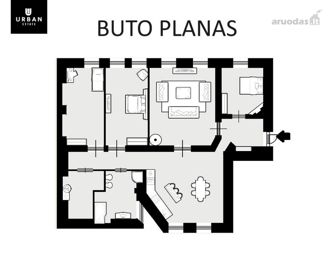 Senamiesčio Aura Alsuojantis Erdvus Butas - nuotraukos Nr. 15