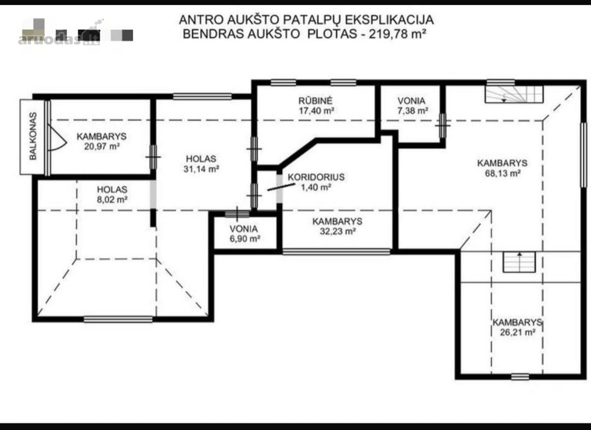 Parduodamas dviejų aukštų su rūsiu mūrinis - nuotraukos Nr. 31