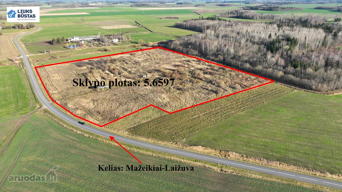 Didelis 5.66 ha. sklypas įvairiai veiklai