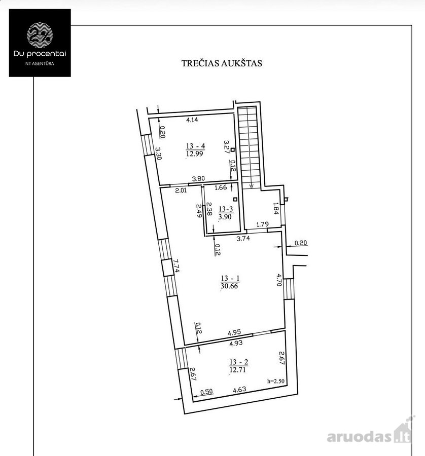 Parduodamas jaukus ir šviesus trijų kambarių - nuotraukos Nr. 28