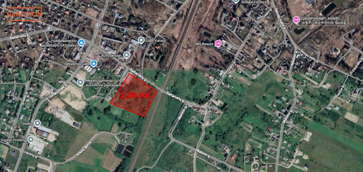 Parduodamas 2.06 Ha Ploto Sklypas Vilniaus