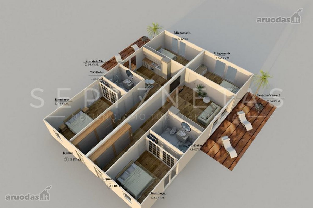 Modernūs Apartamentai Šalia Palangos – 60 M², - nuotraukos Nr. 2