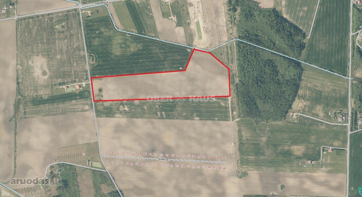 Parduodamas 1637,73 arų žemės sklypas