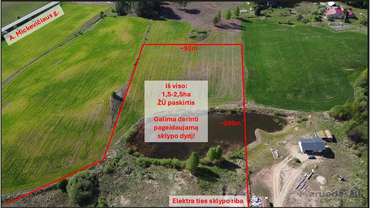Parduodamas žemės ūkio paskirties sklypas - nuotraukos Nr. 3