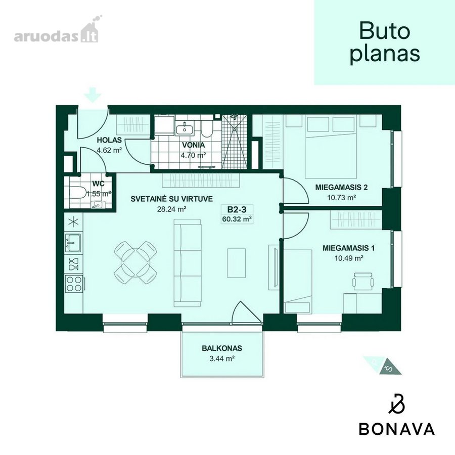 Šiam butui pritaikyta -5000€ nuolaida! - nuotraukos Nr. 3