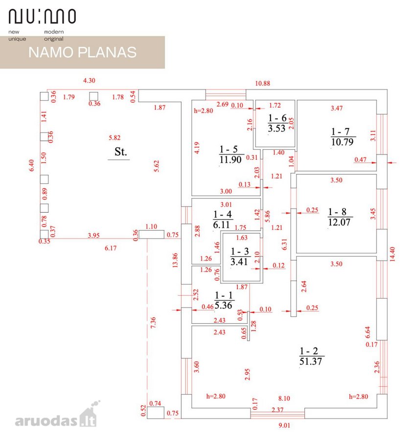 Individualus 104 M² Ploto Namas 13 Arų Sklype - nuotraukos Nr. 37