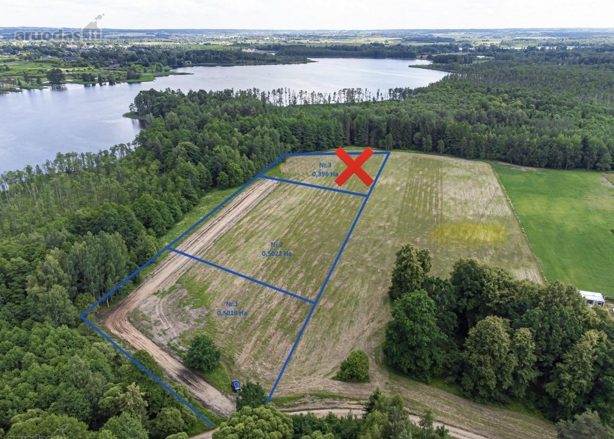 Parduodami 2 sklypai miškų apsuptyje šalia