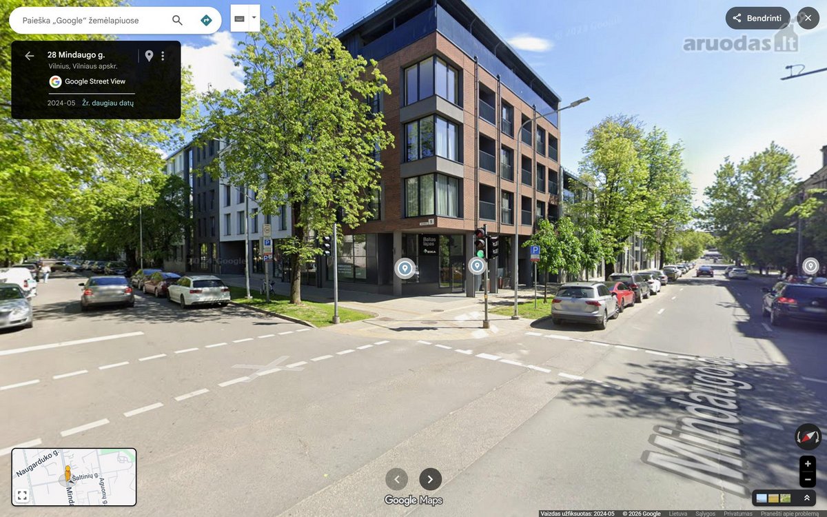 Vilnius, Naujamiestis, Mindaugo g., vieta