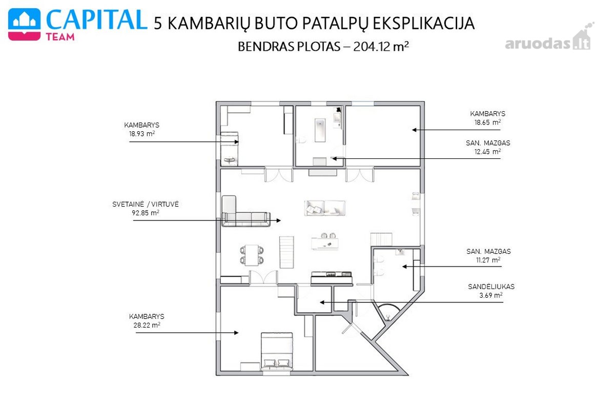 Parduodamas Išskirtinis 204 Kv. M Lofto Tipo - nuotraukos Nr. 21