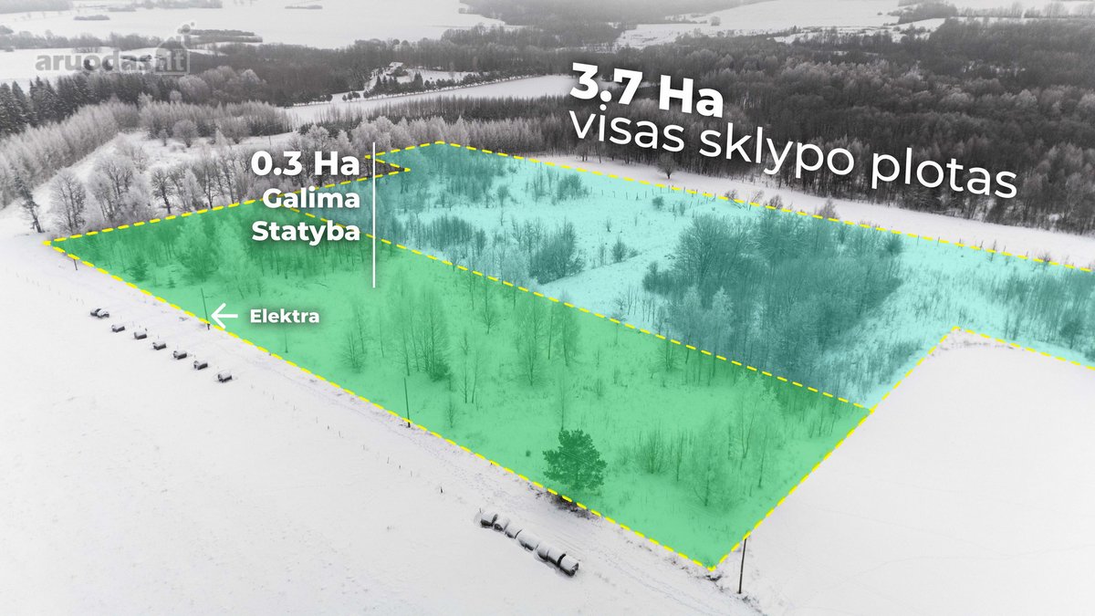 Kartu parduodami du besiribojantys sklypai: - nuotraukos Nr. 3