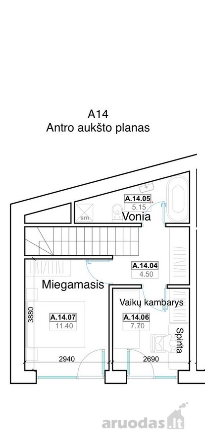 Parduodamas butas per 2 aukštus - nuotraukos Nr. 8