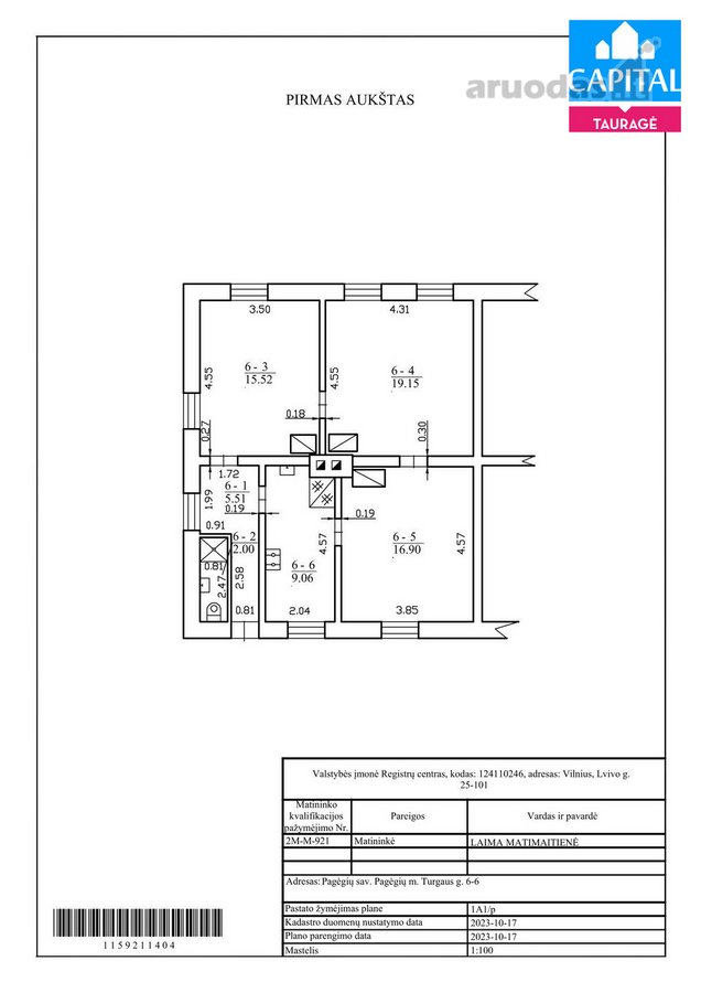 Parduodamas 3 K Butas Pagėgiuose, Turgaus G. 6-6 - nuotraukos Nr. 12