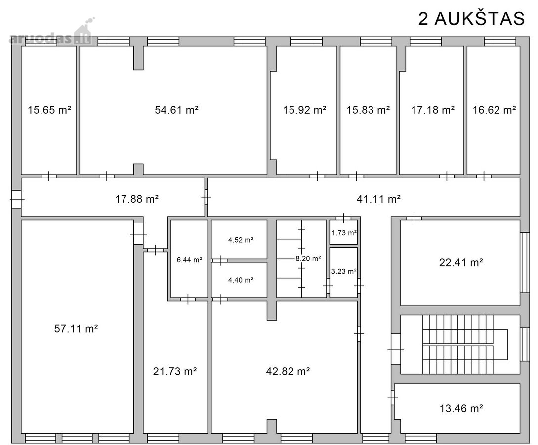 Parduodamas erdvus 3 aukštų administracinės - nuotraukos Nr. 11