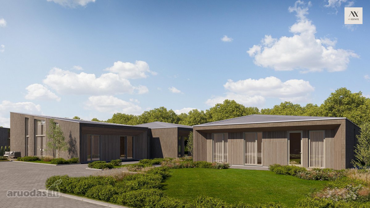 Šiuolaikinės architektūros namas moderniame