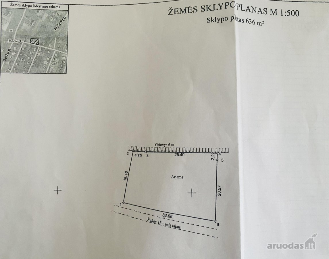 Parduodamas 6 arų sodo sklypas su pamatais ir - nuotraukos Nr. 22