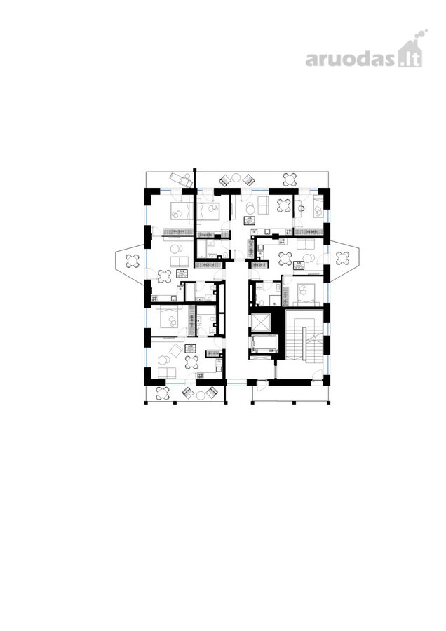 Parduodamas 2 kambarių, 41,69 m² butas net su - nuotraukos Nr. 10