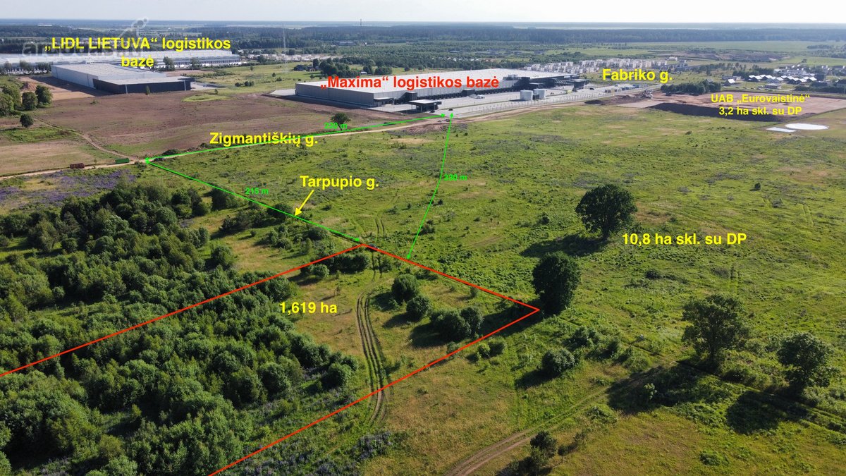 Vystytojui – 1,619 ha Vilniuje, Pramonės Ir