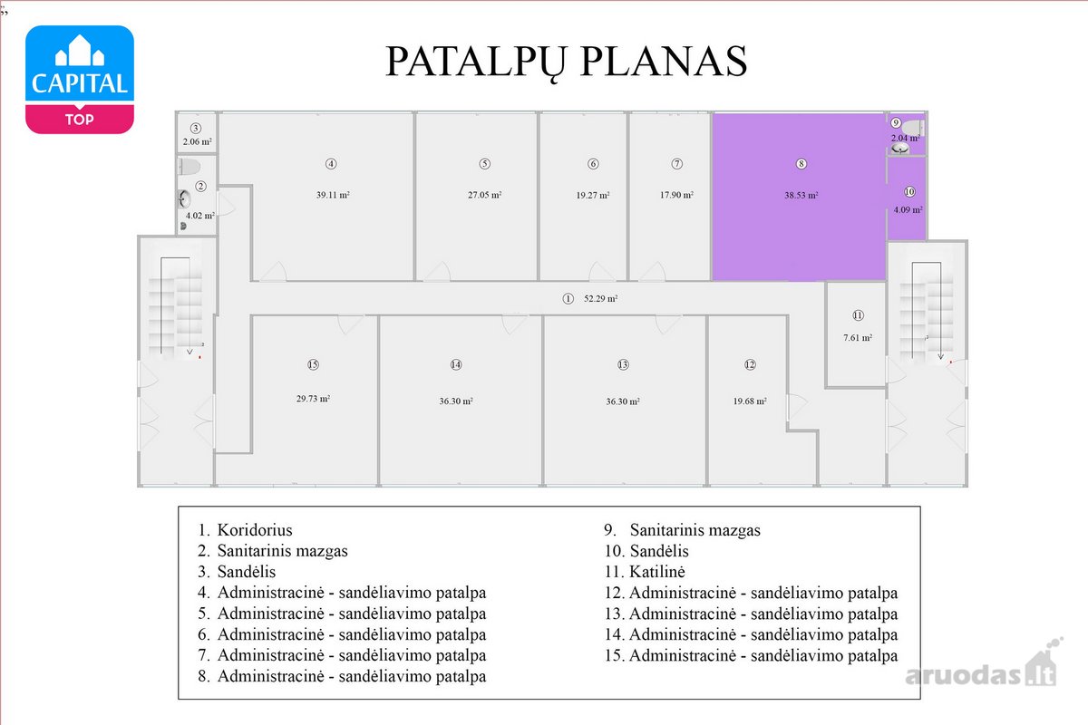Parduodamos 55,5 Kv. M Komercinės Patalpos - nuotraukos Nr. 19