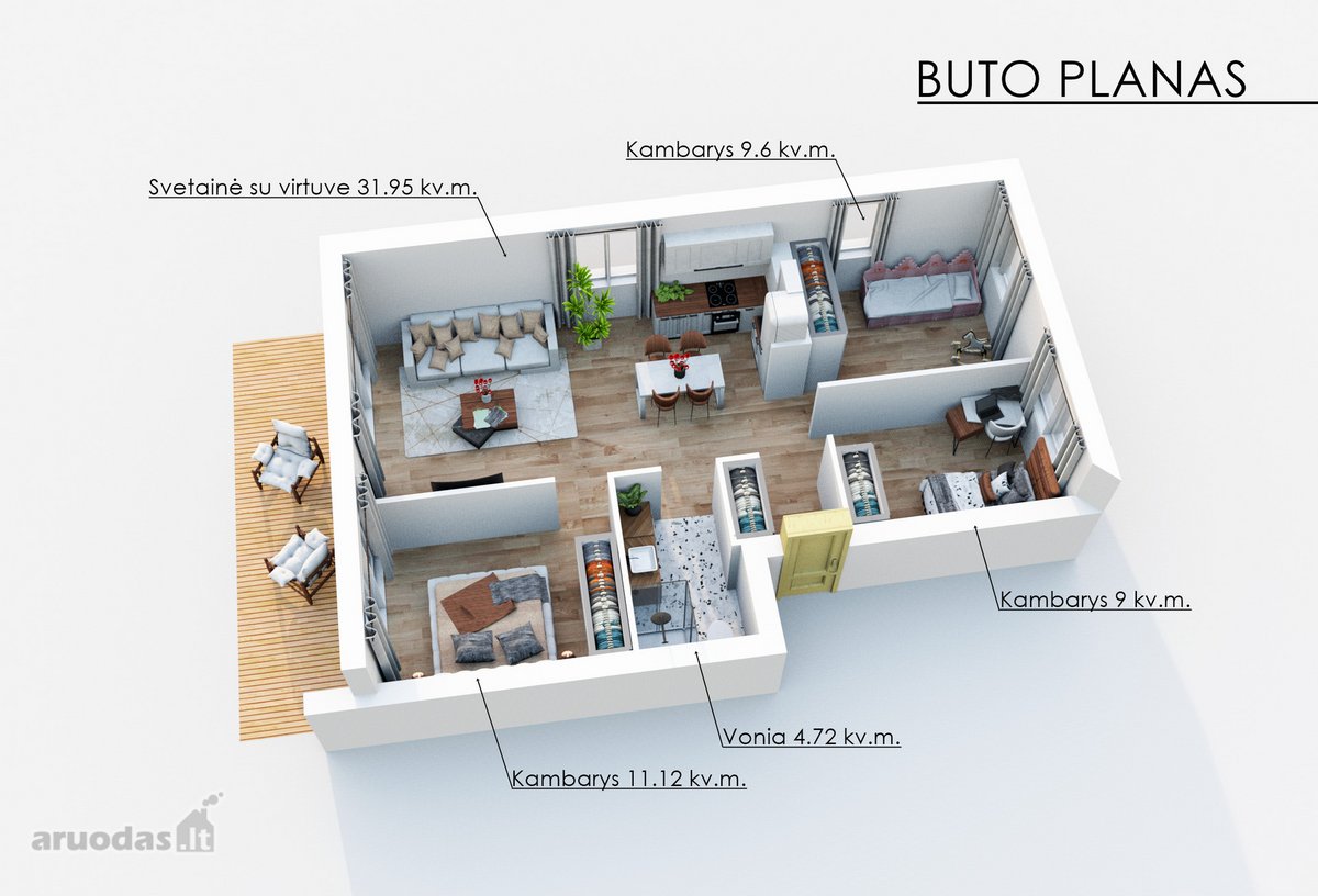 Parduodami naujos statybos butai Pilaitės rajone. - nuotraukos Nr. 5