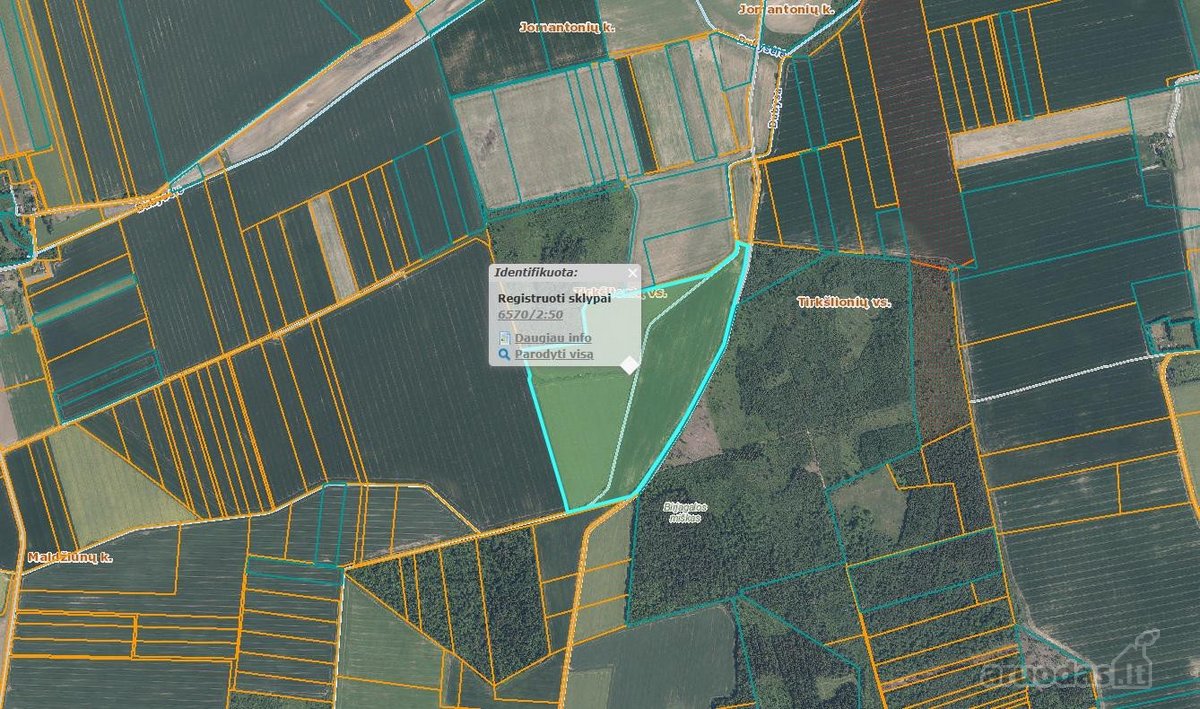 Parduodamas žemės ūkio paskirties 27,28 ha