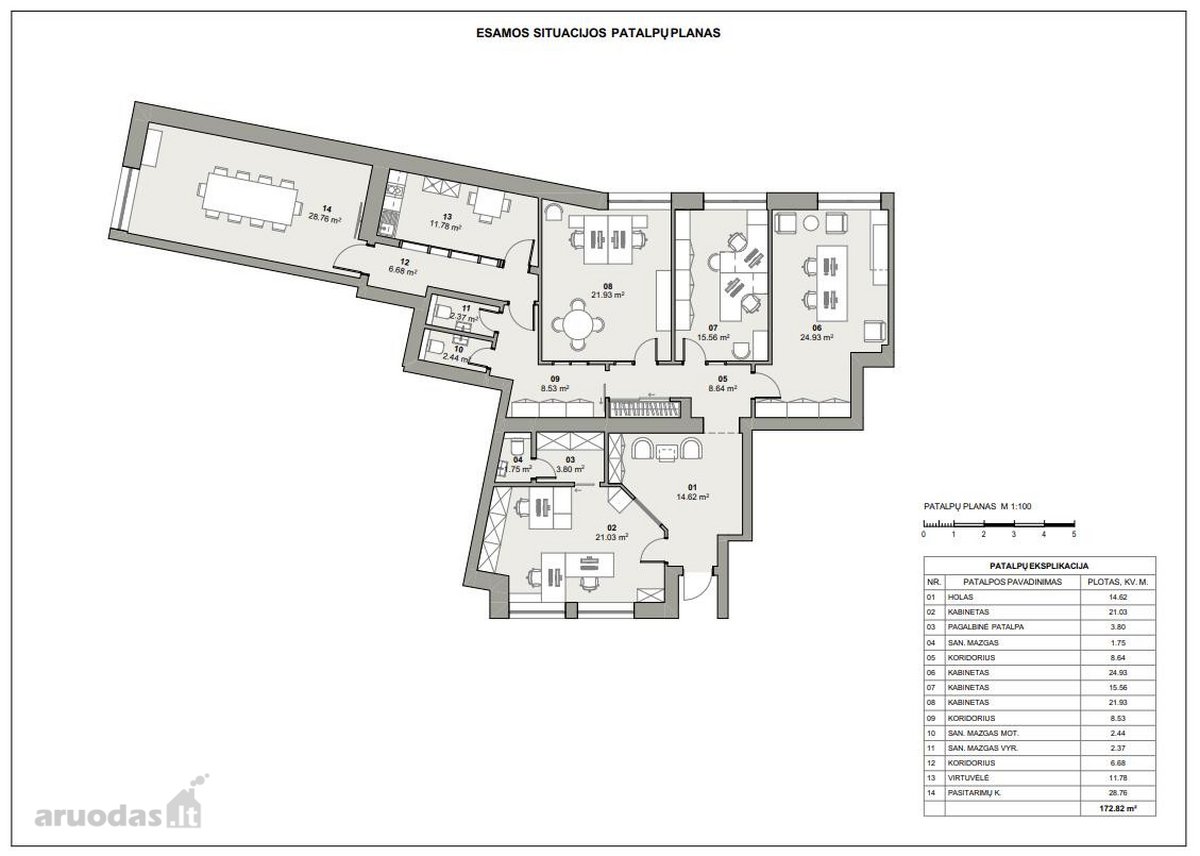 Prestižinės 175 m² Patalpos „Šaltinių Namuose - nuotraukos Nr. 19