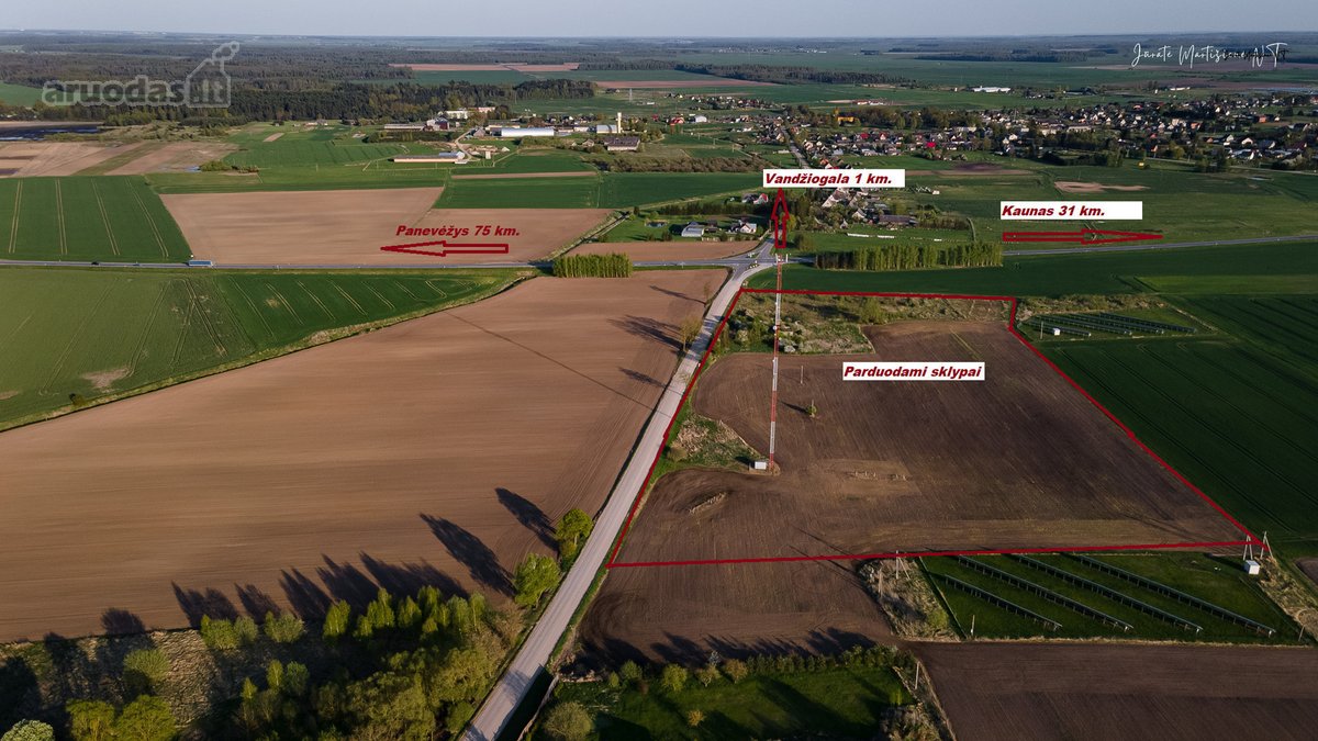 Parduodamas 4,68 ha žemės sklypas, esantis