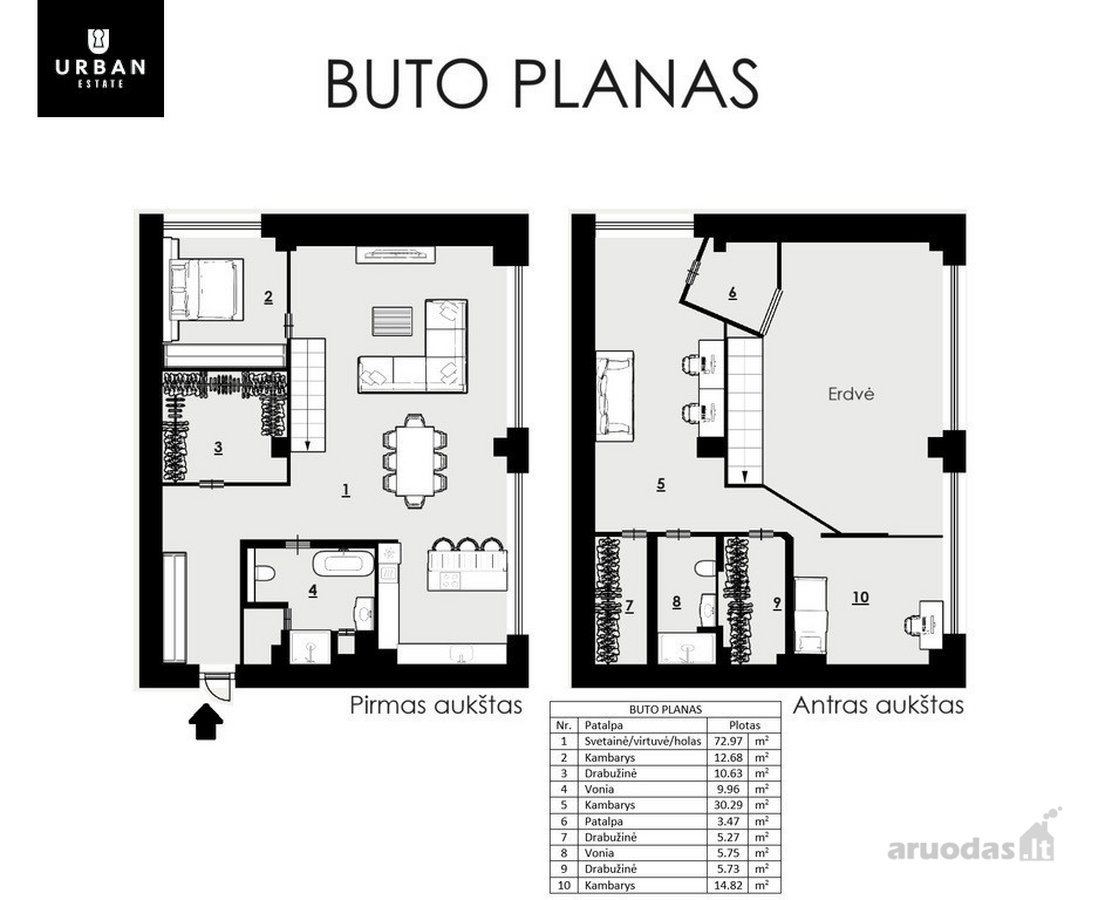 Dizainerio Įrengtas Loftas Ieškantiems - nuotraukos Nr. 30