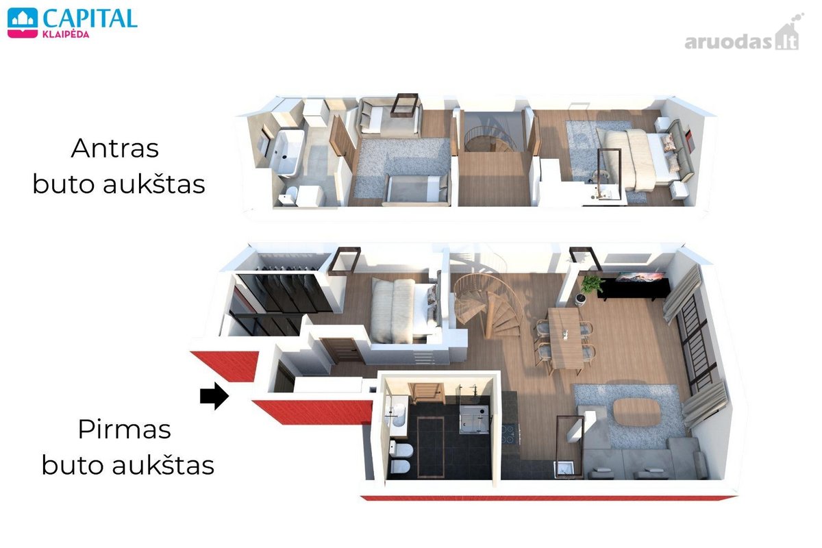 Išskirtiniai Apartamentai Su Įrengta Mansarda - nuotraukos Nr. 19