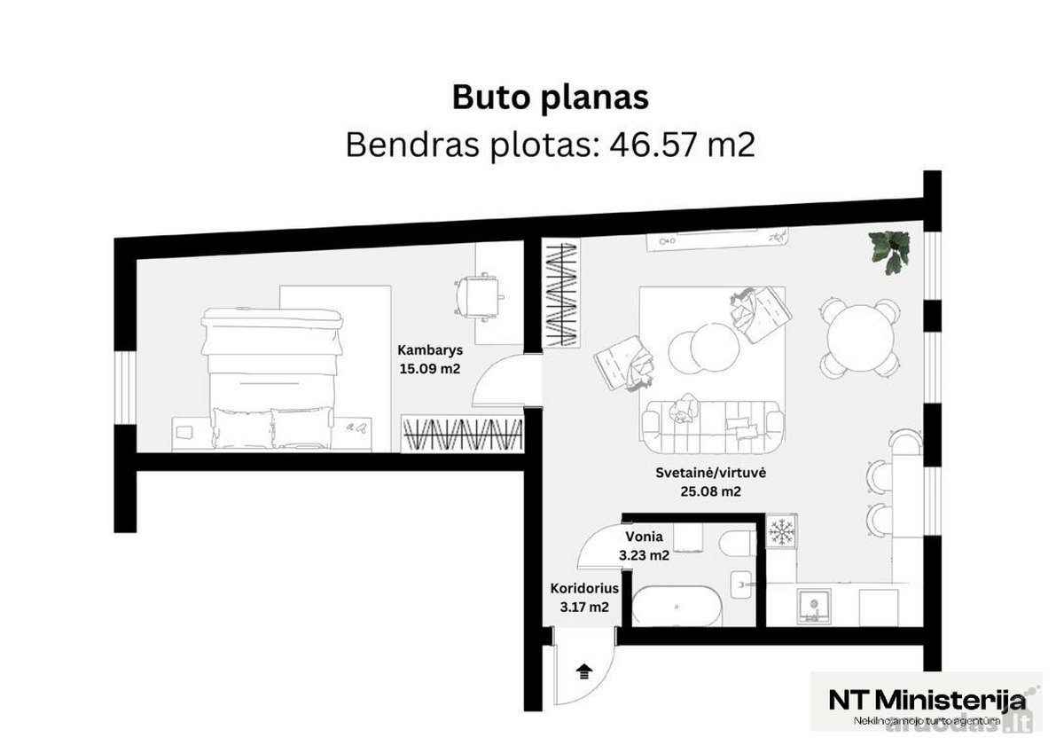 Parduodamas 2 Kambarių Butas Kauno Senamiestyje! - nuotraukos Nr. 6