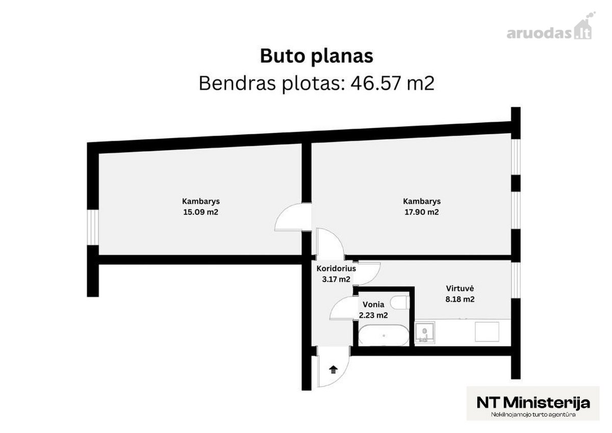 Parduodamas 2 Kambarių Butas Kauno Senamiestyje! - nuotraukos Nr. 7