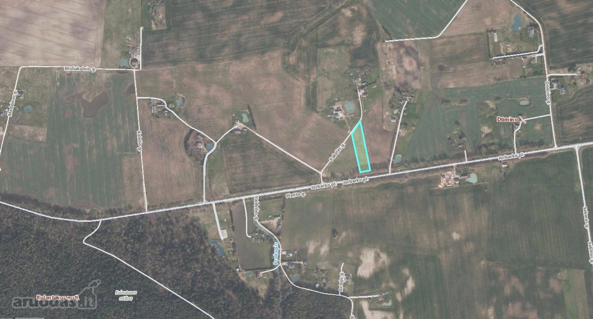 Parduodamas 0,5 ha sklypas, besiribojantis su