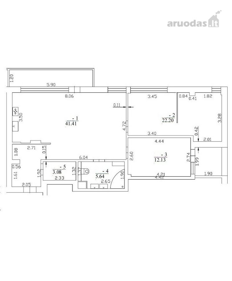 Erdvus 3 Kambarių Butas Su Galimybe - nuotraukos Nr. 27