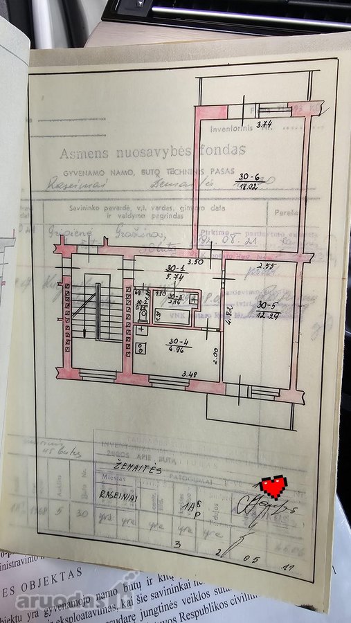Parduodamas 2kmbr. 46kv. butas Raseinių - nuotraukos Nr. 8